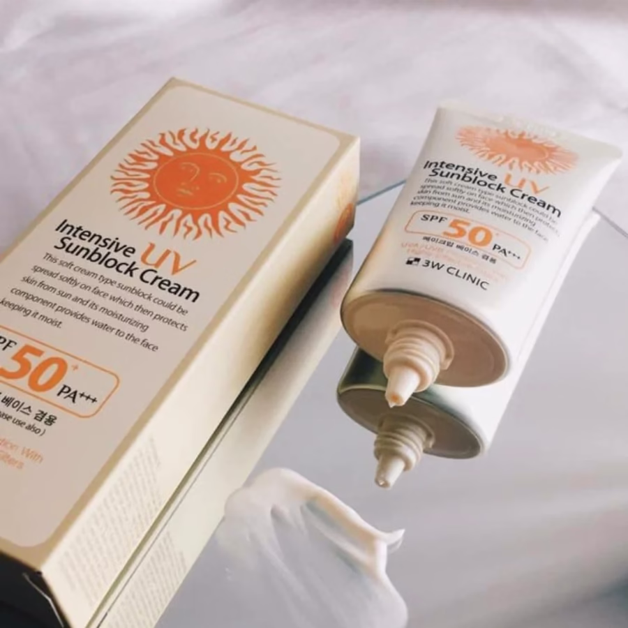 3w Clinic INTENSIVE UV SUNBLOCK CREAM- Spf50 Pa+++p - Image 3