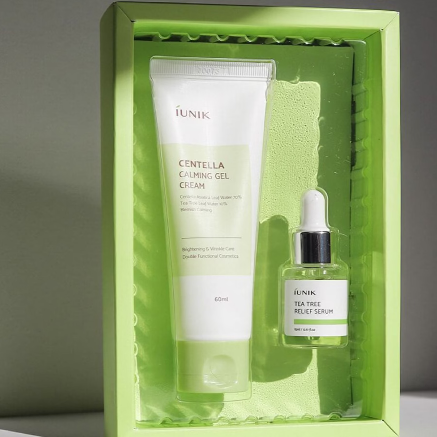iUnik Centella Edition Skincare Set (60 ml Gel Cream + 15 ml Serum)