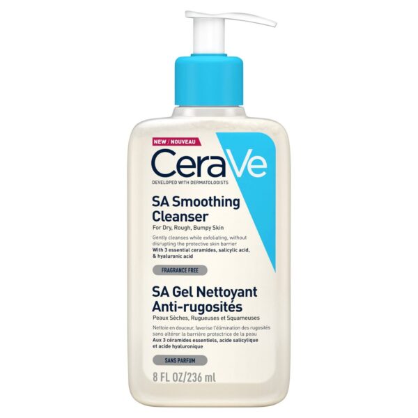 CeraVe SA Smoothing Cleanser with Salicylic Acid for Dry, Rough & Bumpy Skin