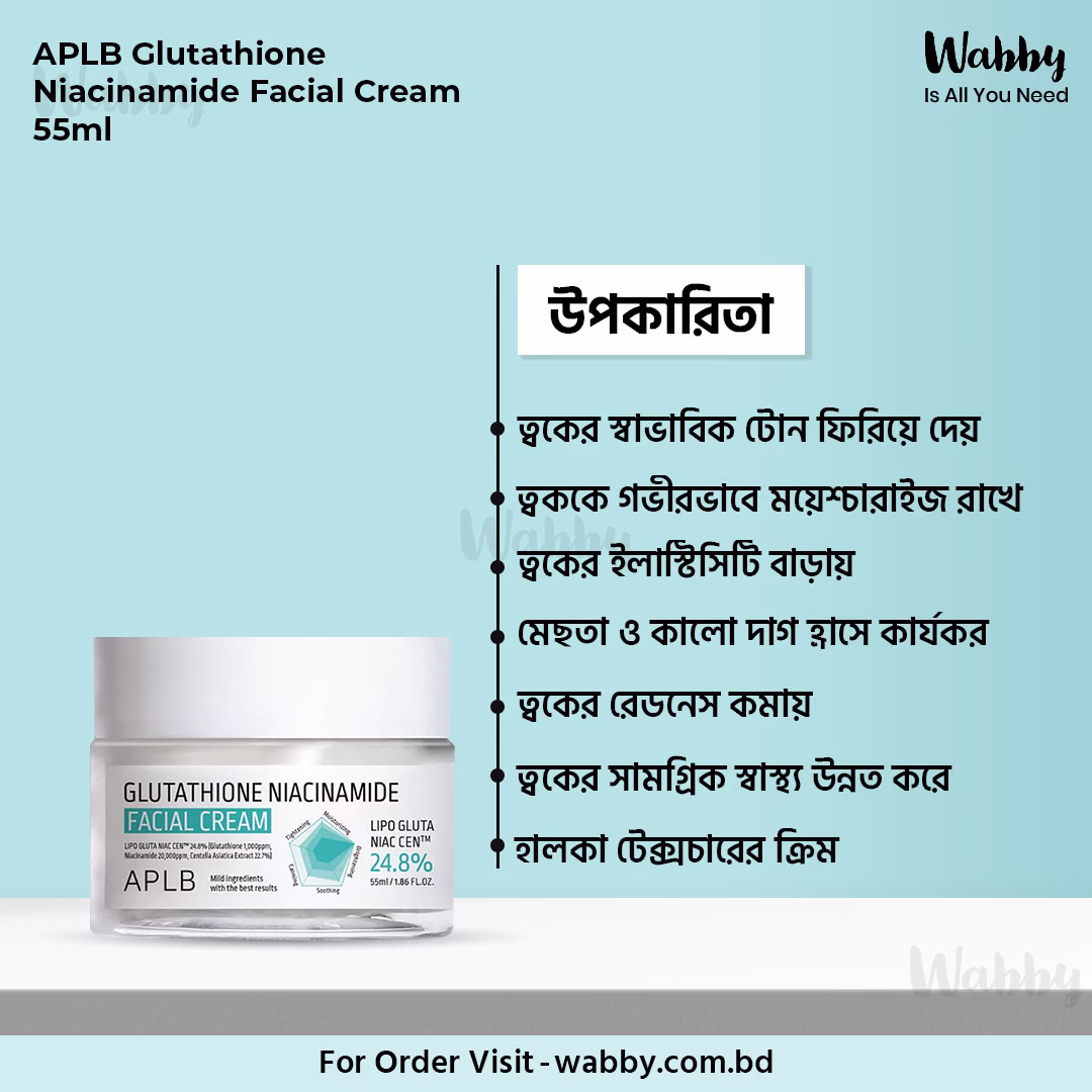 APLB Glutathione Niacinamide Facial Cream 55ml